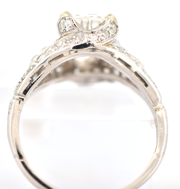 Platinum Diamond Ring with a 2.38 Carat Modified Pear Brilliant, GIA #6227404464
