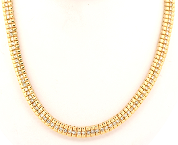 14K Yellow Gold Diamond Necklace