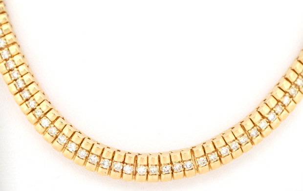 14K Yellow Gold Diamond Necklace