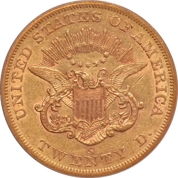 1857-S PCGS AU-53