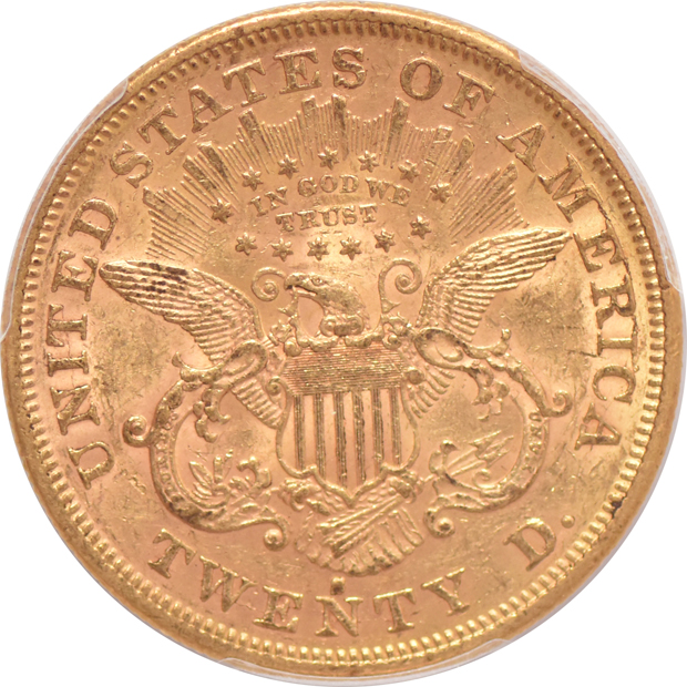 1873-S Open 3 PCGS AU-58 CAC