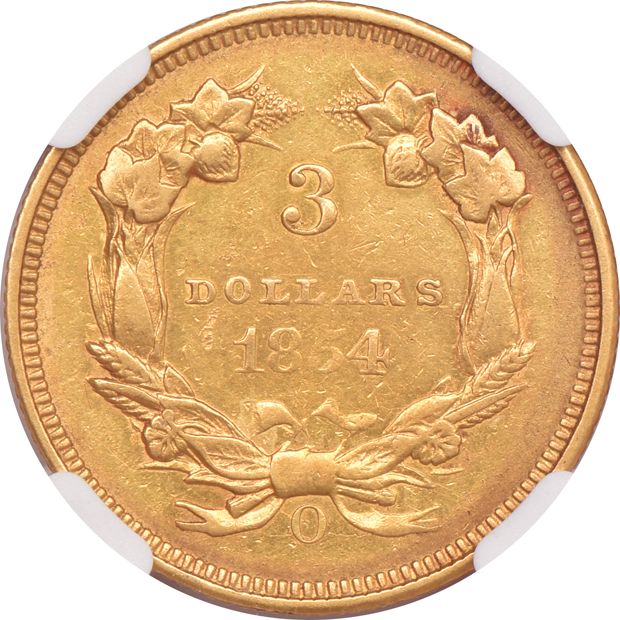 1854-O NGC AU details/cleaned