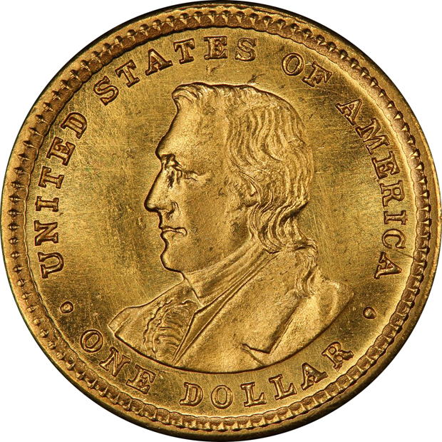 1904 $1 Lewis & Clark PCGS MS-64+