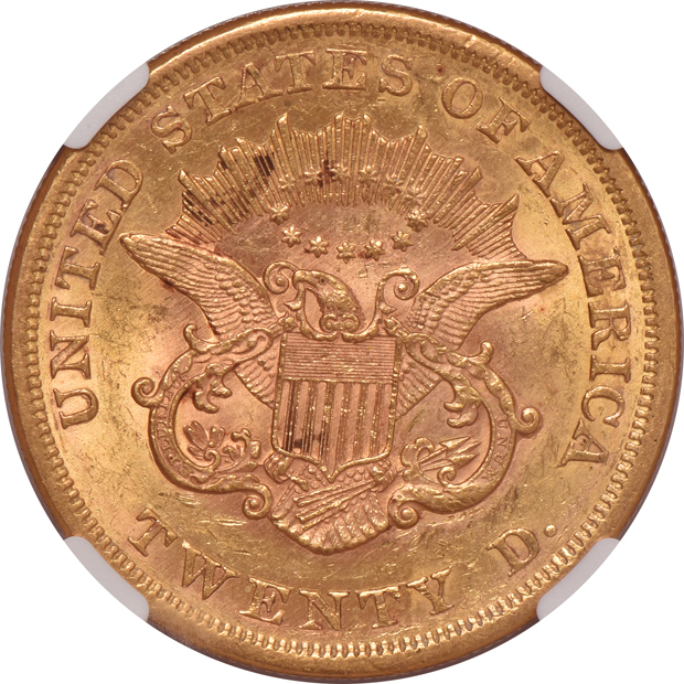 1865 Blundered Date, NGC AU-58