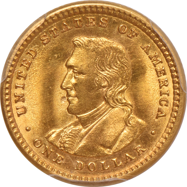 1905 $1 Lewis & Clark PCGS MS-64