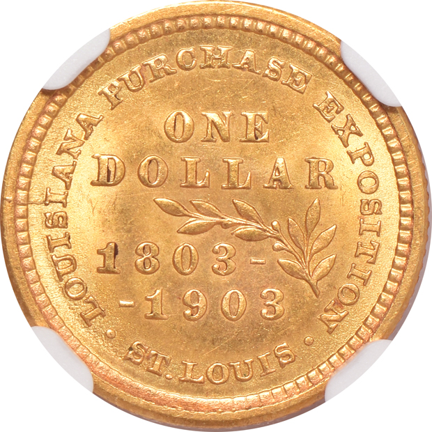 1903 $1 Louisiana Purchase McKinley NGC MS-67