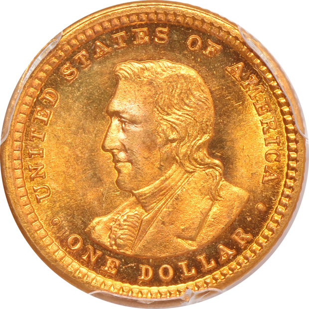 1904 $1 Lewis & Clark PCGS MS-65