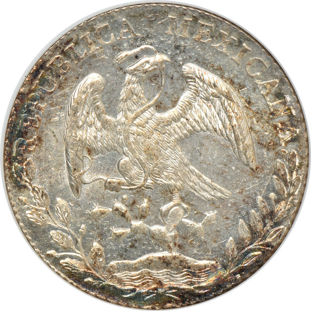 Mexico - 1887-Mo MH 8 reales - ANACS MS-63