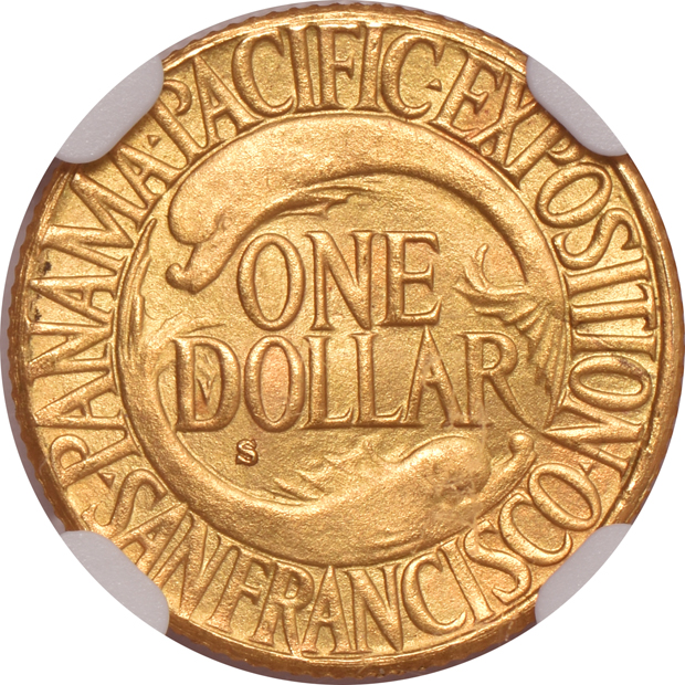 1915-S $1 Panama-Pacific NGC MS-66