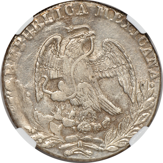 Mexico - 1836-CA AM 8 reales - NGC AU-50