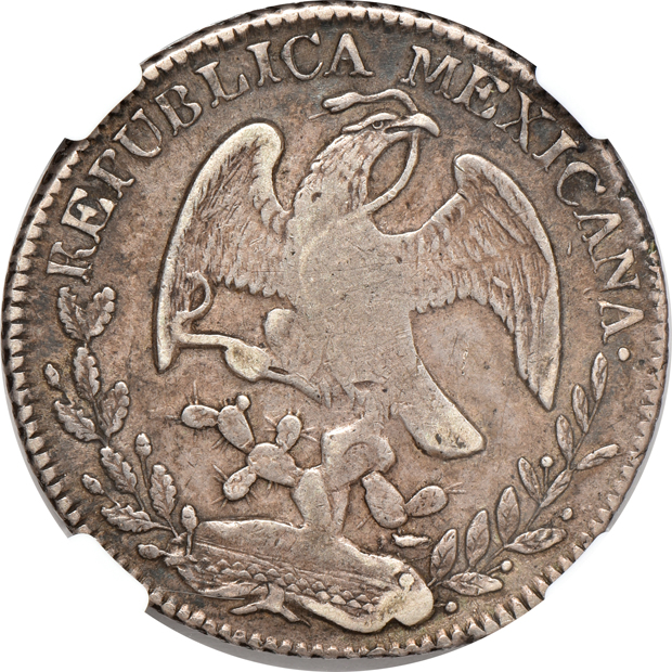 Mexico - 1841-"iP" JS 8 reales Mintmark Error - NGC VF-30