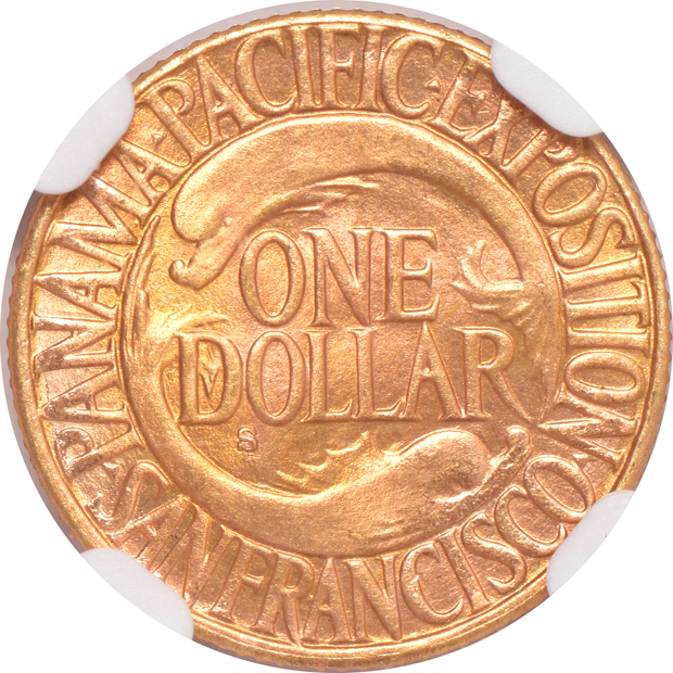1915-S $1 Panama-Pacific NGC MS-66
