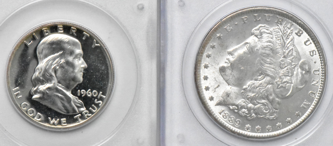 Seven Uncirculated coins, all PCGS (rattler)