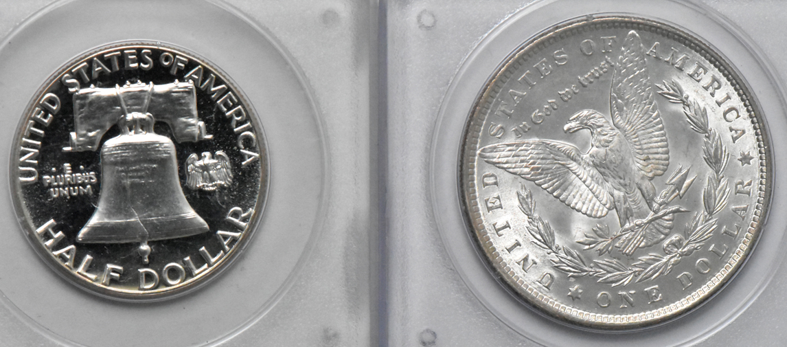 Seven Uncirculated coins, all PCGS (rattler)