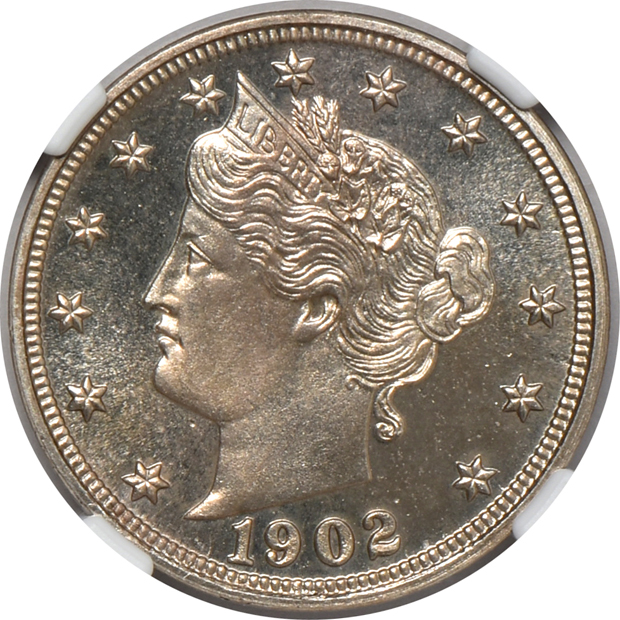 1883 No Cents MS-66, 1889 MS-65+, and a 1902 PR-65, all NGC