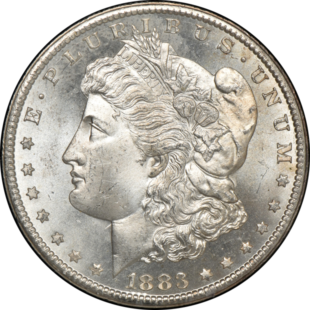 1882-CC GSA MS-63 PL CAC, 1883-CC GSA MS-64 CAC, and an 1883-CC GSA MS-65, all NGC