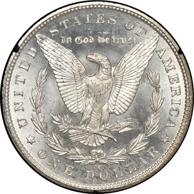 1882-CC GSA MS-63 PL CAC, 1883-CC GSA MS-64 CAC, and an 1883-CC GSA MS-65, all NGC