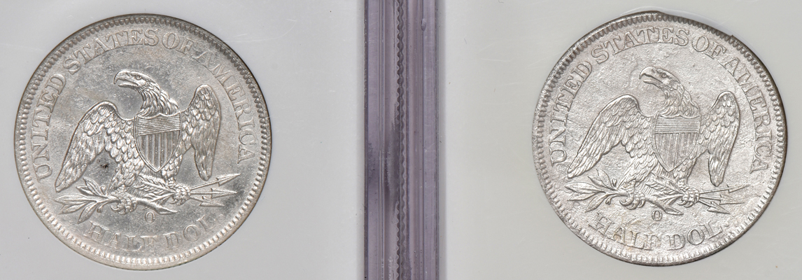 1860-O and 1861-O Louisiana Issue, both SS Republic Shipwreck Effect