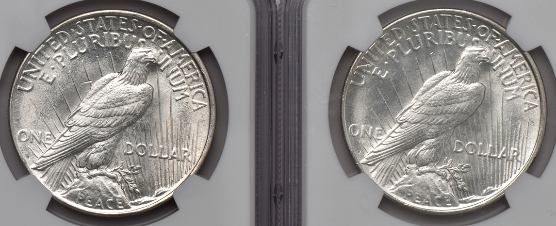 1922-D MS-64, and 1922-D MS-65, both NGC