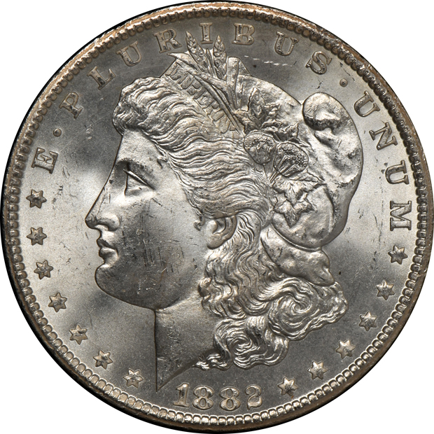 Three 1882-CC GSA, MS-63 and two MS-64, both NGC