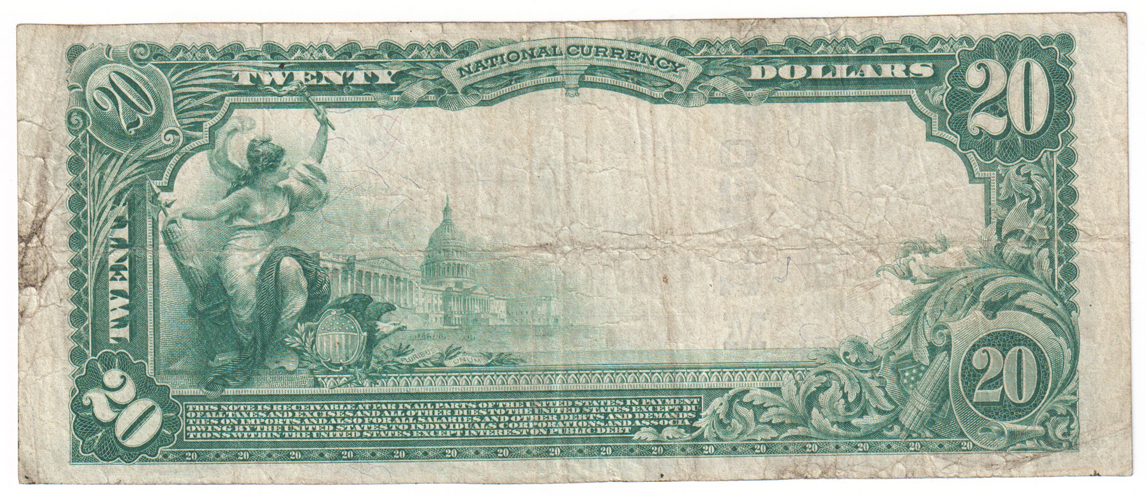 1902 $20 Blue Seal - Wayne City, IL Charter #10460 - VF