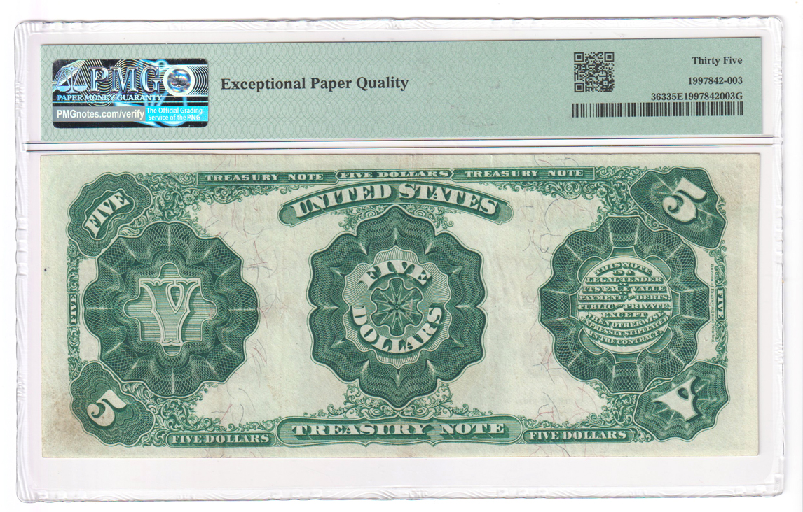 1891 $5 Fr# 363 - PMG XF-35 EPQ