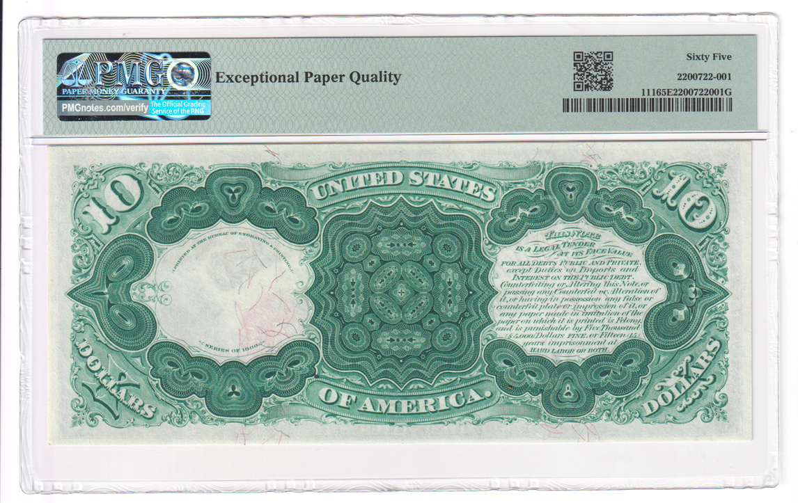 1880 $10 Fr# 111 - PMG GemCU-65 EPQ