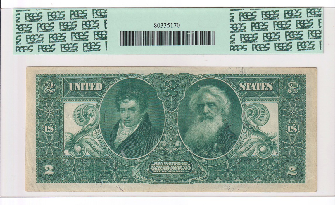 1896 $2 Educational Fr# 247 - PCGS AU-55