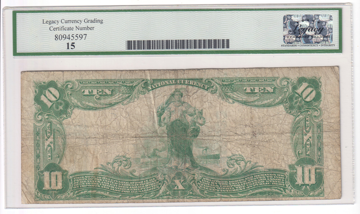1902 $10 Blue Seal - Clayton, MO Charter #12333 - Legacy F-15