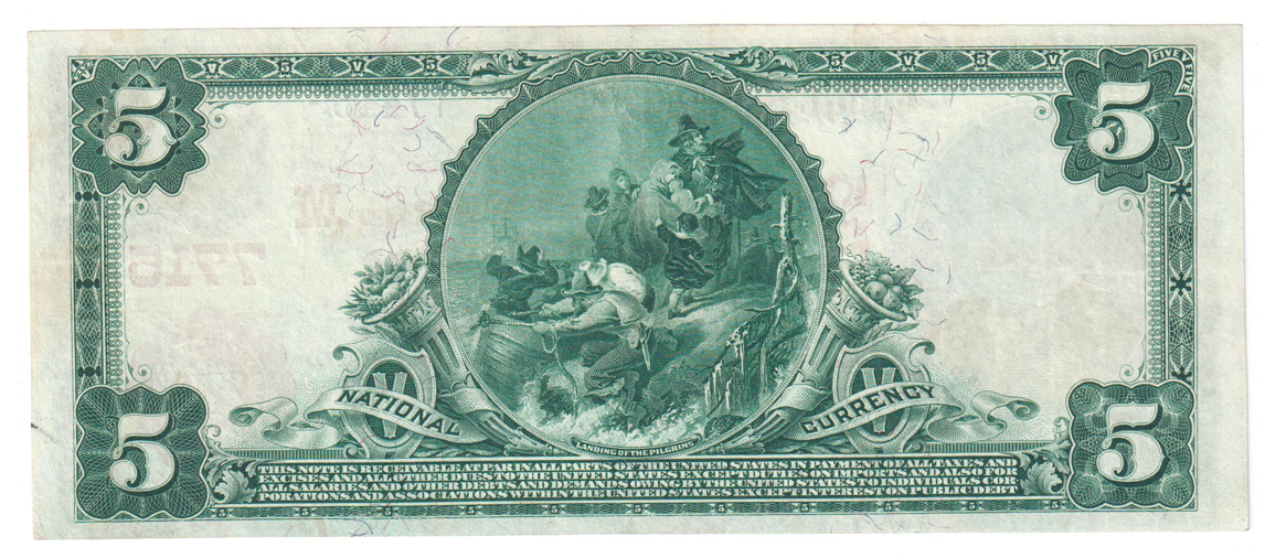 1902 $5 Red Seal - St. Louis, MO Charter #7715 - XF