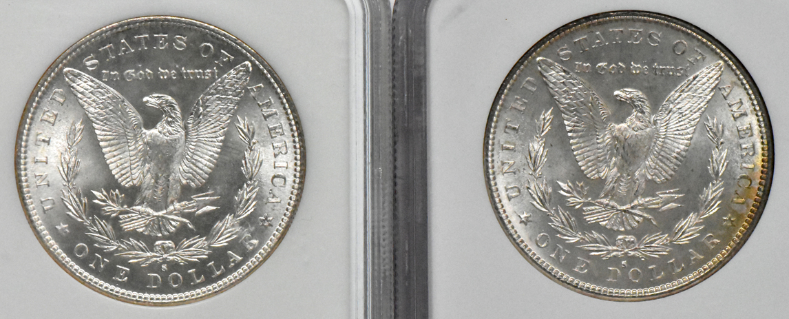 Three 1882-S NGC and one 1882-S PCGS, all MS-66