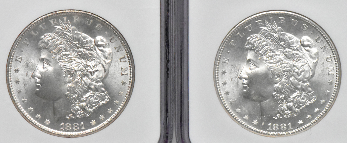 Four 1881-S NGC MS-66