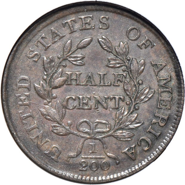 1804 Plain 4 - No Stems NGC AU-55 BN