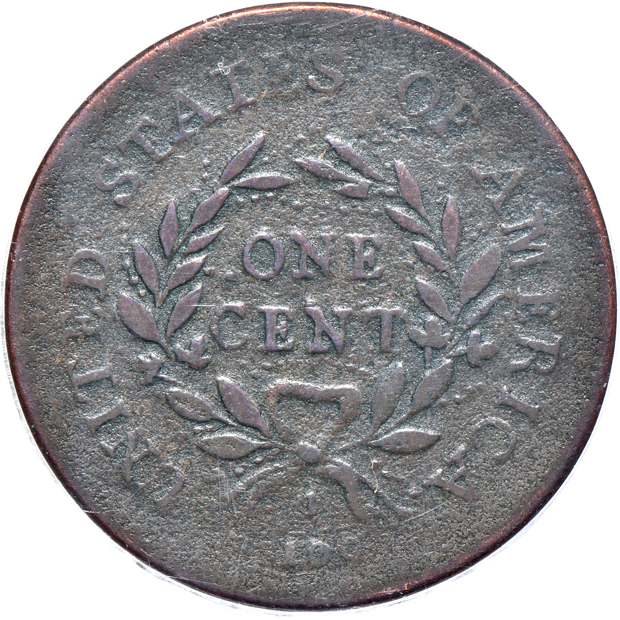 1793 Wreath Lettered Edge PCGS F-12 (green label)