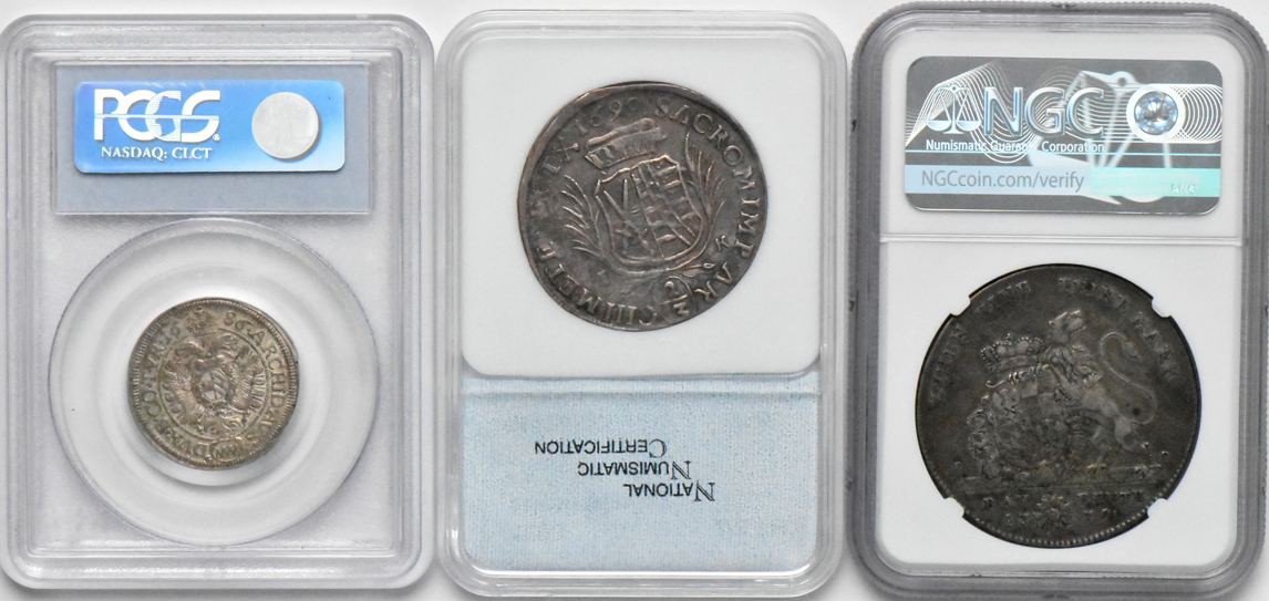 Multiple - Six certified silver coins
