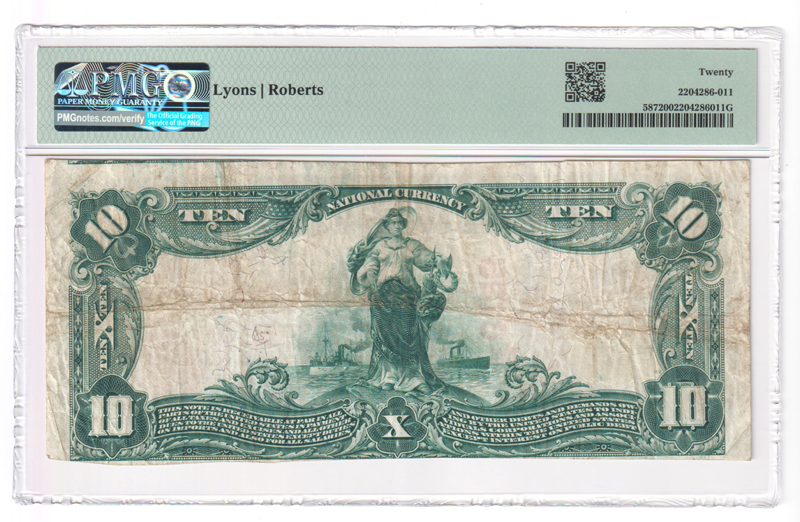 1902 $10 Red Seal - Collinsville, IL Charter #6125 - PMG VF-20