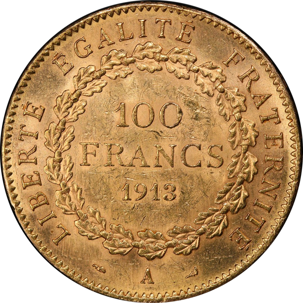 France - 1913-A 100 francs - PCGS MS-61
