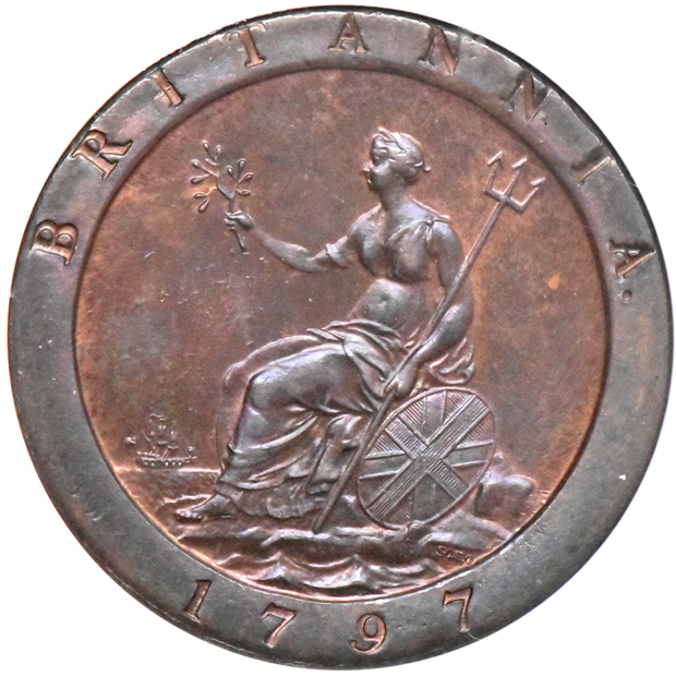 Great Britain - 1797-SOHO 1 penny - NGC MS-63 BN