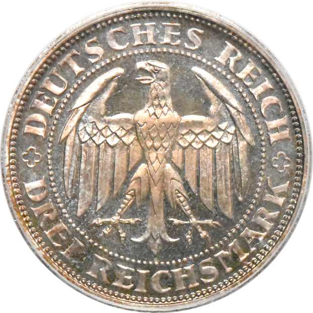 Germany - Meissen 1929-D 3 mark - PCGS PR-66 (green label)