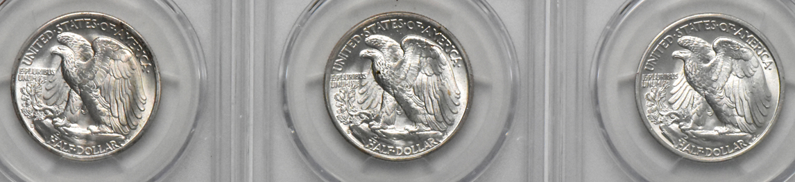 1935, 1935-D, and 1934-S, all PCGS MS-64