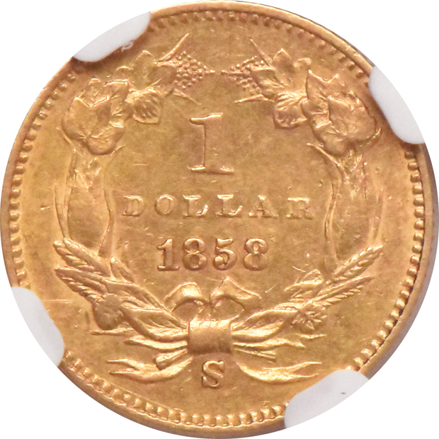 1858-S NGC AU-58