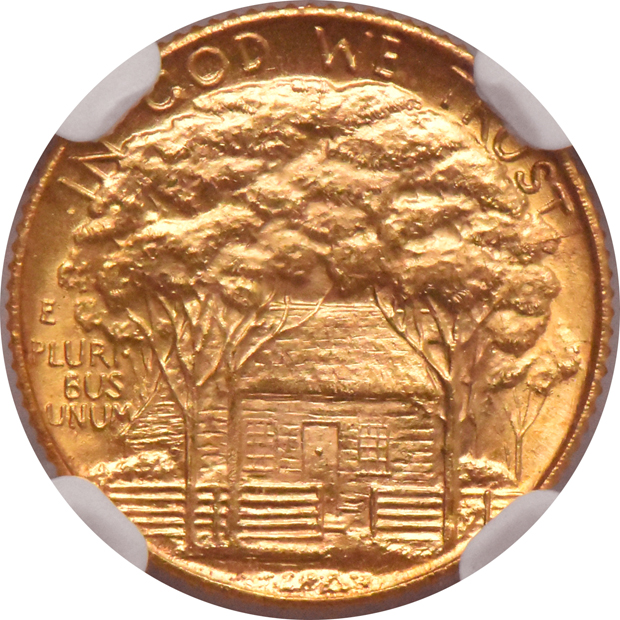 1922 $1 Grant Memorial With Star NGC MS-66