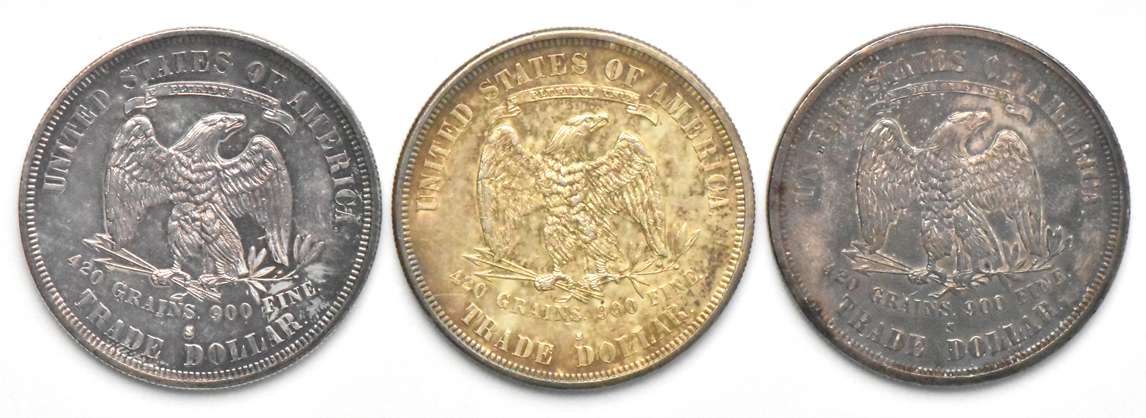 1876-S, 1877-S, and 1878-S, as described