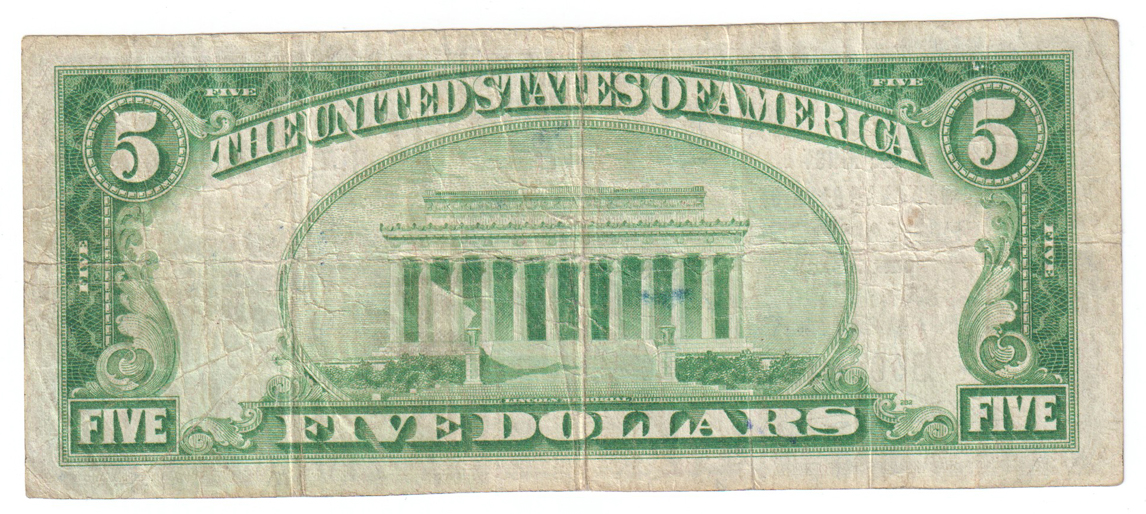 1929 $5 Type 1 - Eureka Springs, AR Charter #8495 - VF/minor damage