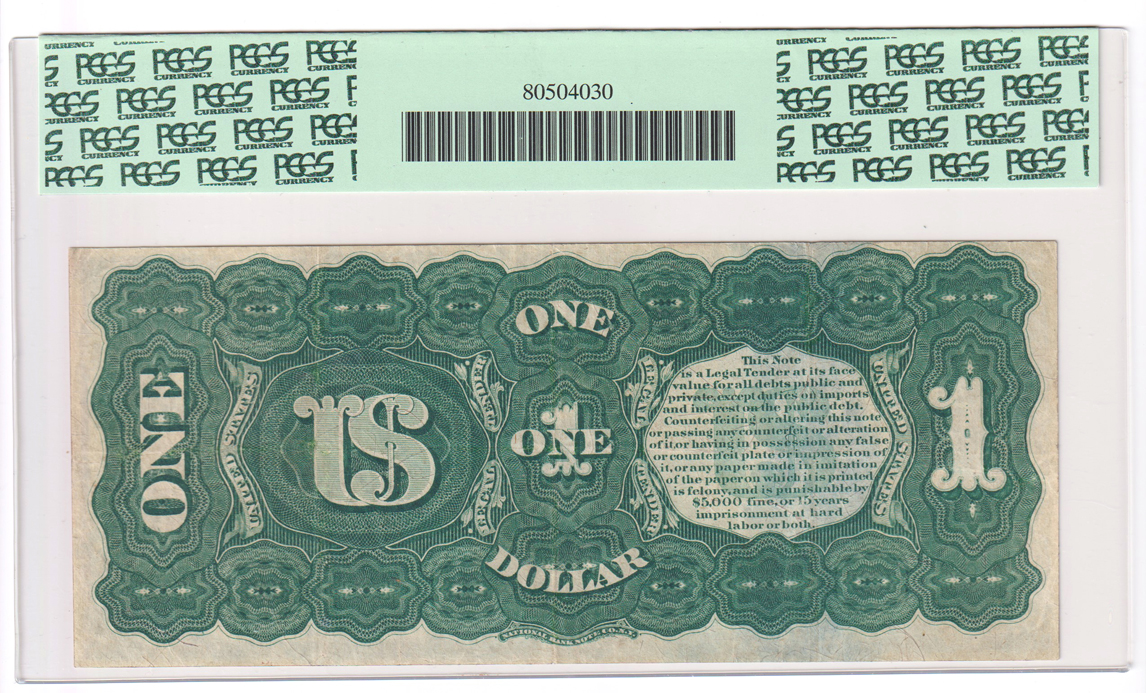 1869 $1 Rainbow Fr# 18 - PCGS VF-30