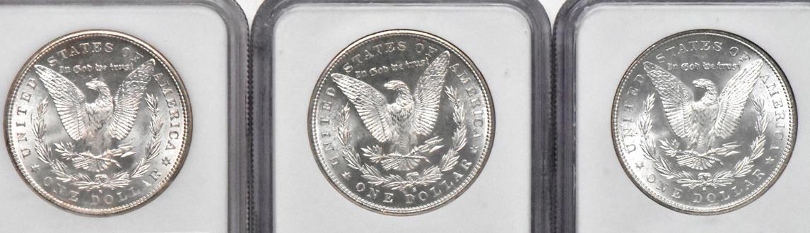 Three 1881-S NGC MS-66