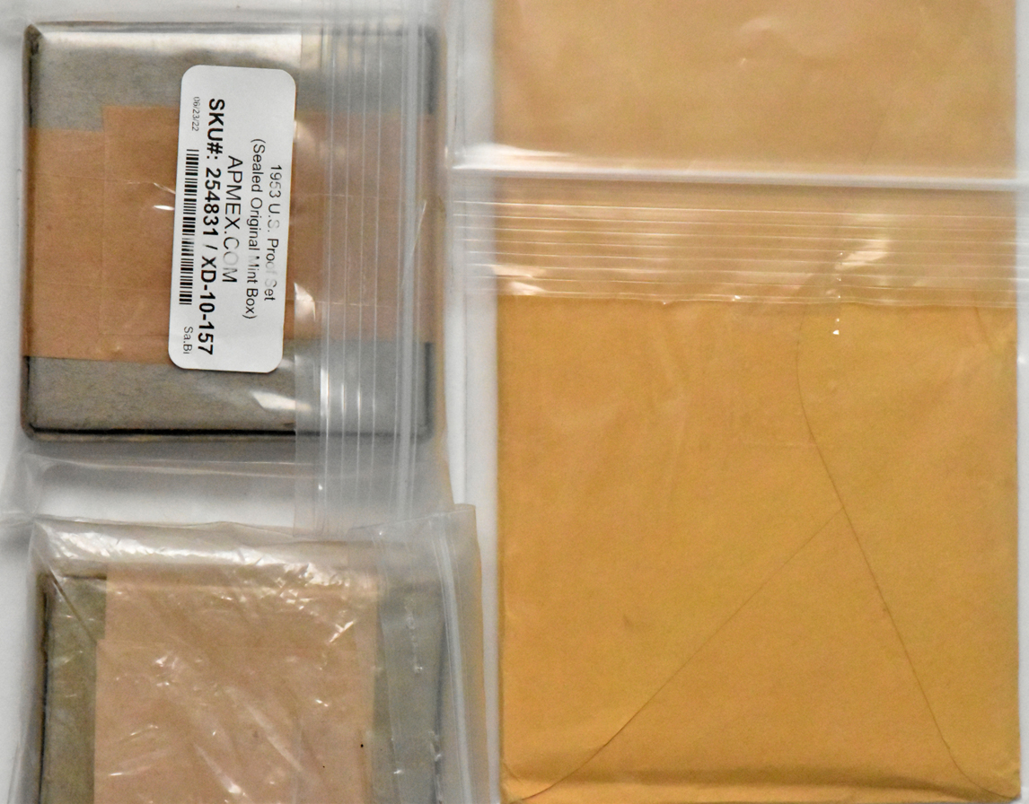 1953, 1954, 1961, 1962, 1963, and 1964 unopened Proof Sets
