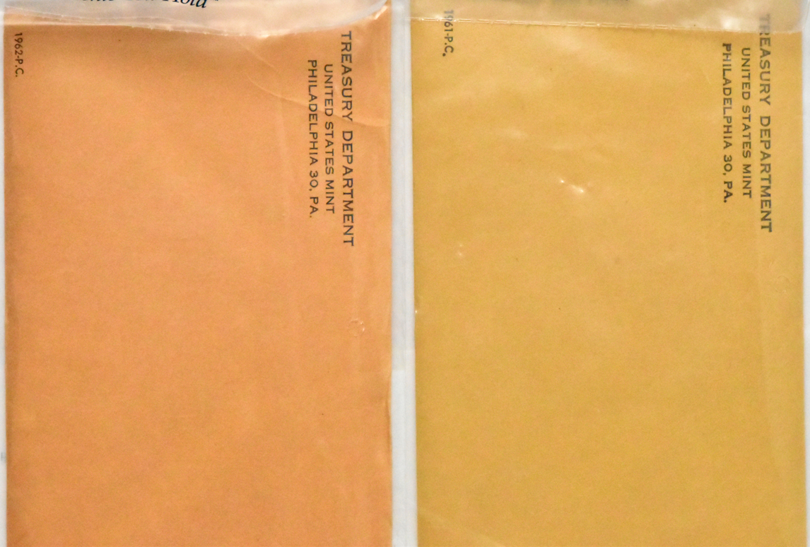 1953, 1954, 1961, 1962, 1963, and 1964 unopened Proof Sets