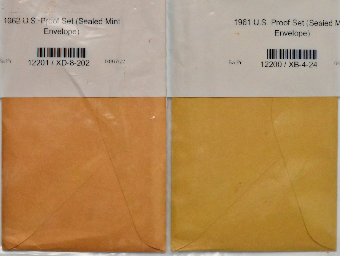1953, 1954, 1961, 1962, 1963, and 1964 unopened Proof Sets