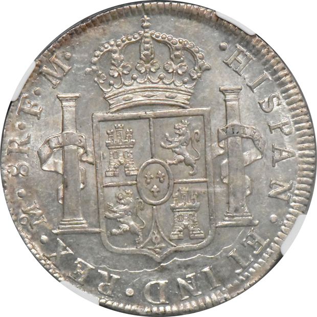 Mexico - 1774-MO FM 8 reales - NGC AU-58